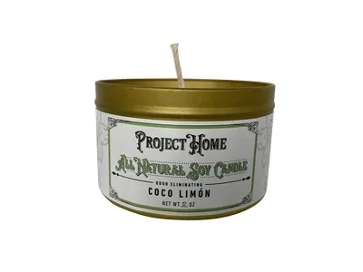 1ea 12oz Project Sudz Candle Coco Limone - Health/First Aid